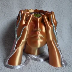 3D-gedruckter Blumentopf Woman Head Vase
