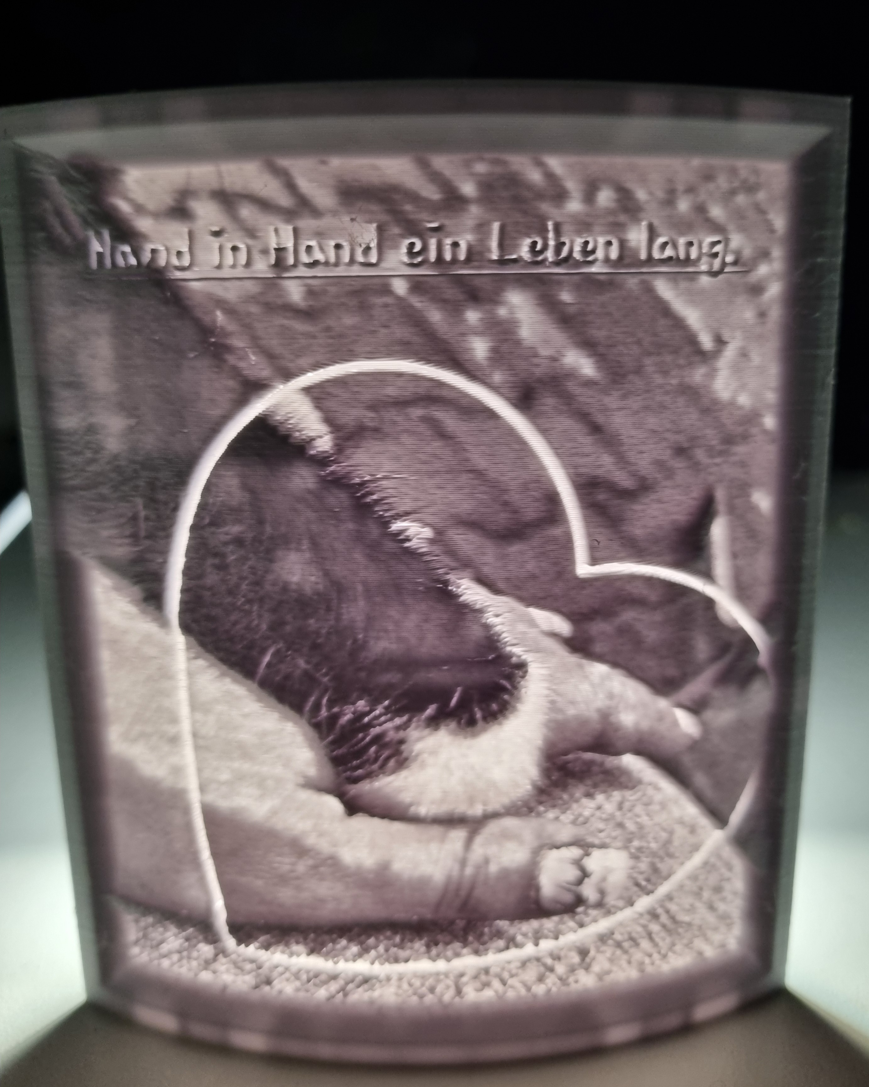 personalisiertes Lithophanen Bild
