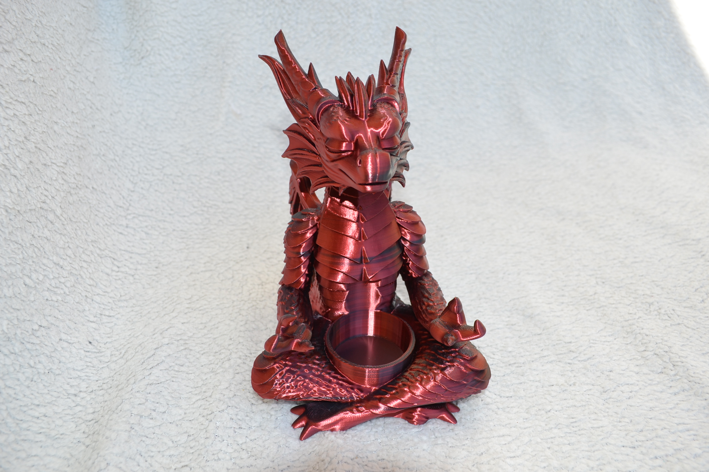 Meditierender Drache für LED Kerzen/Licht (Meditating Dragon – LED Tea Light Holder)
