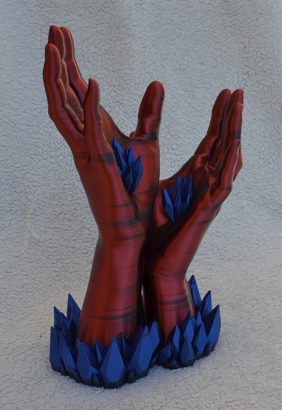 rot/schwarz Silk mit blau/lila Silk